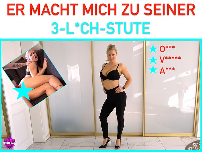 Fitness Maus Porno Video: ER MACHT MICH ZU SEINER 3-LOCH-stu*e!