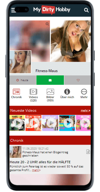 Fitness Maus bei MyDirtyHobby